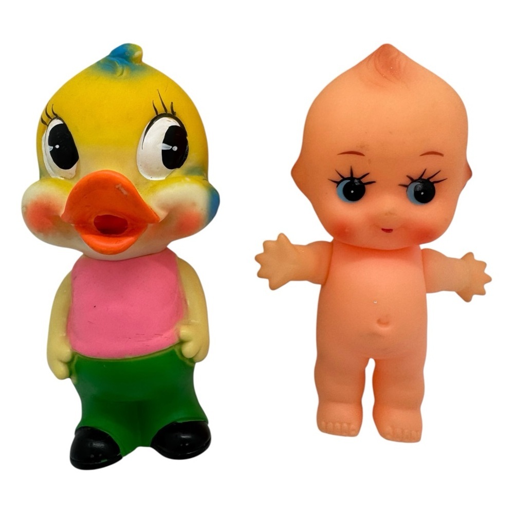 Vintage Japan Rubber Squeak Toy Set